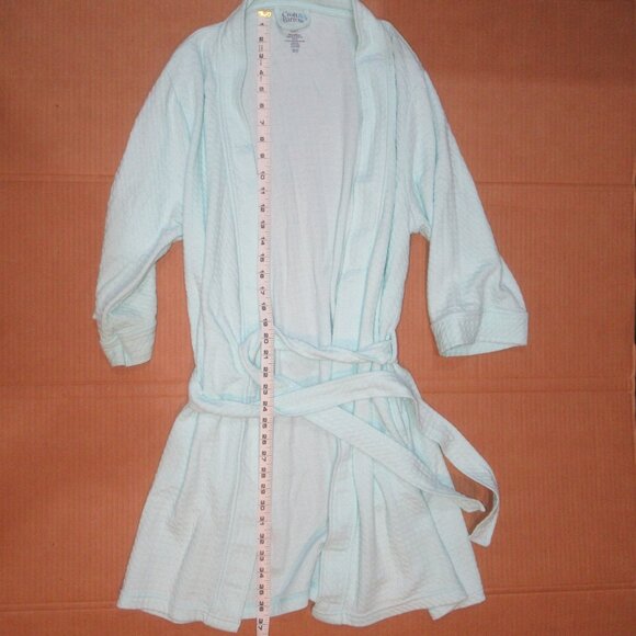 Croft & Barrow Intimates Light Blue Waffle Knit Robe | Size S - Picture 3 of 7